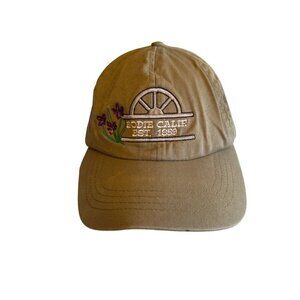 Vintage Style Khaki Baseball Cap With "Bodie Calif. Est. 1859" Embroidery